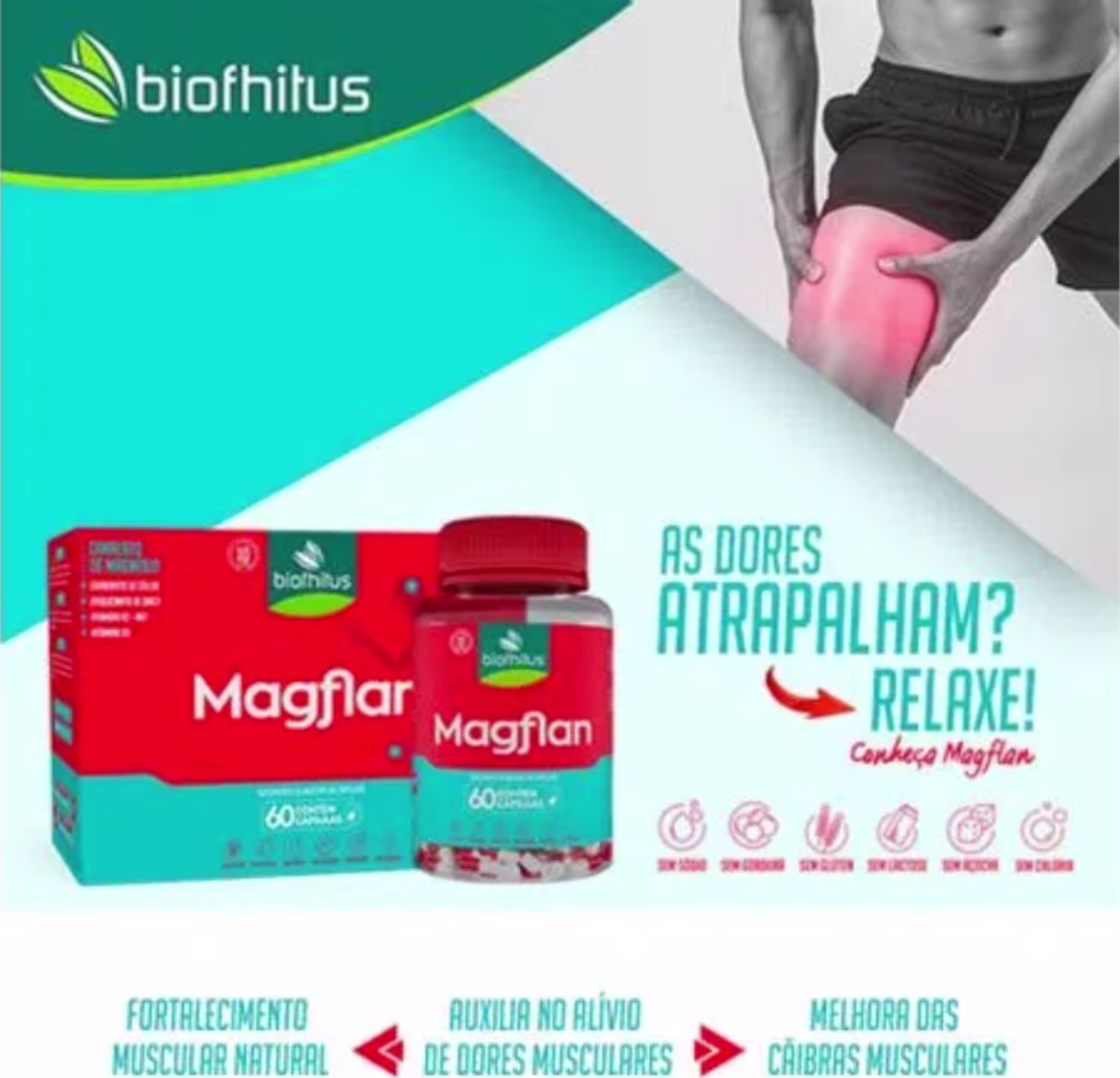 Kit Biofhitus Magflan Dimalato de Magnésio, 4 unidades.