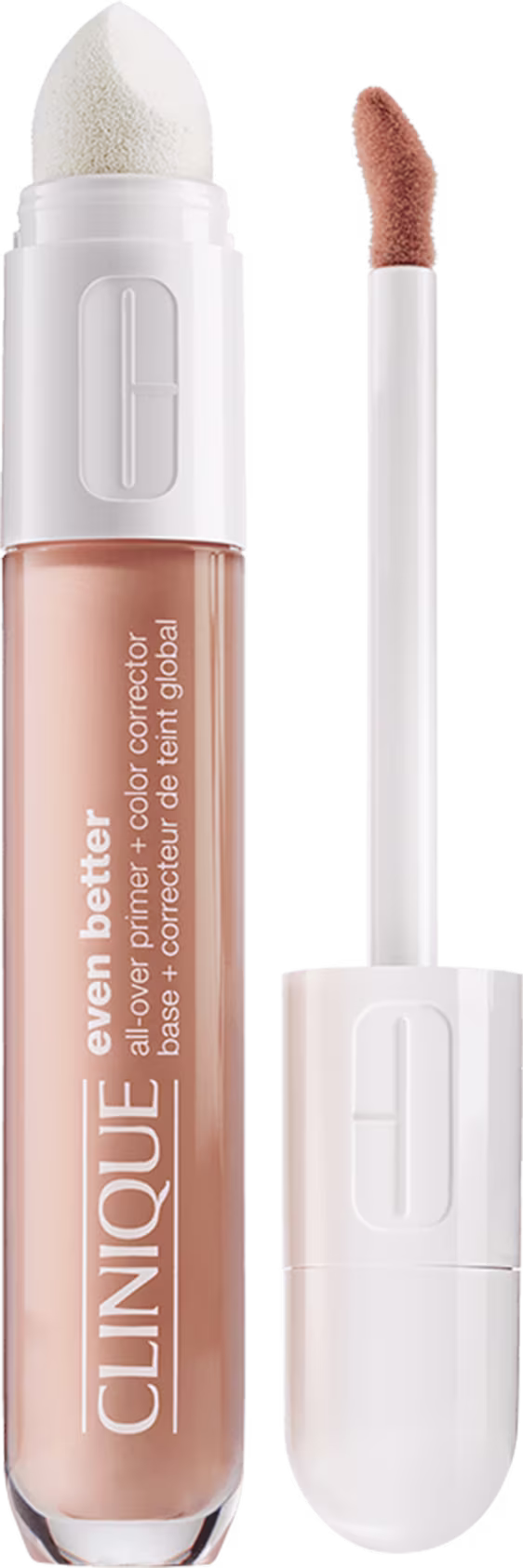 A imagem mostra o corretor de cor Clinique Even Better All-Over Peach.
