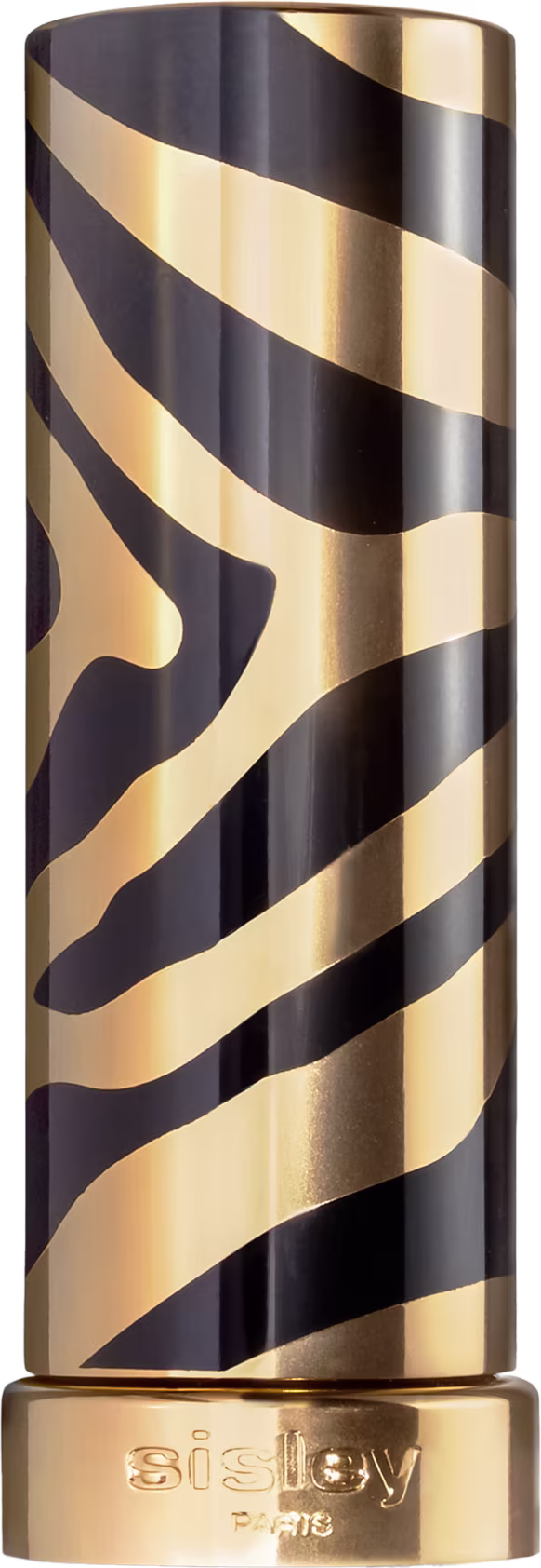 A imagem mostra o batom, com a tampa, fechado.