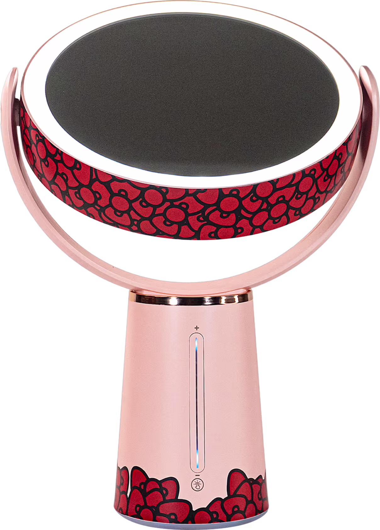 Imagem do espelho com a parte reflexiva virada para cima.