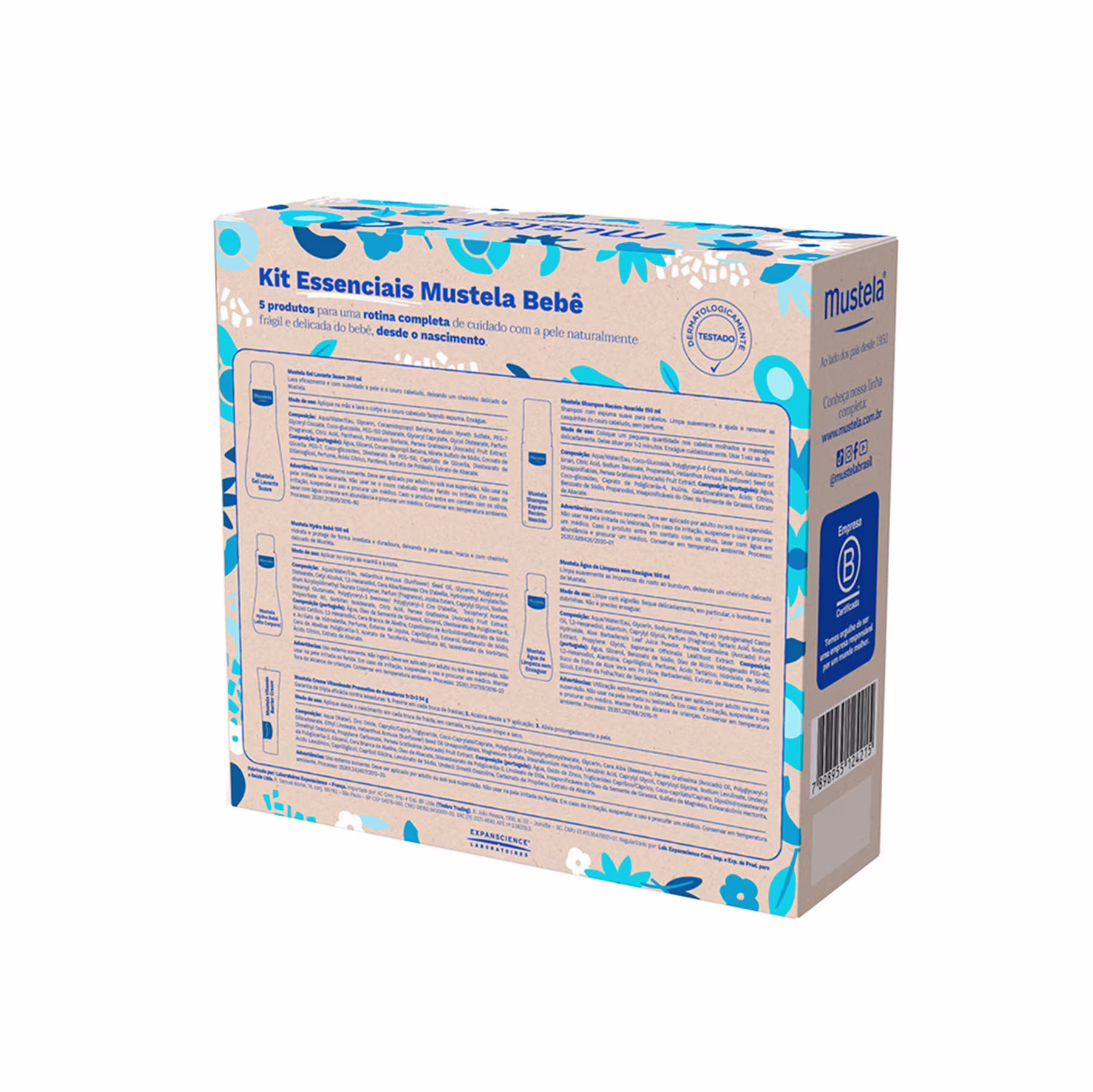 Verso da caixa do kit