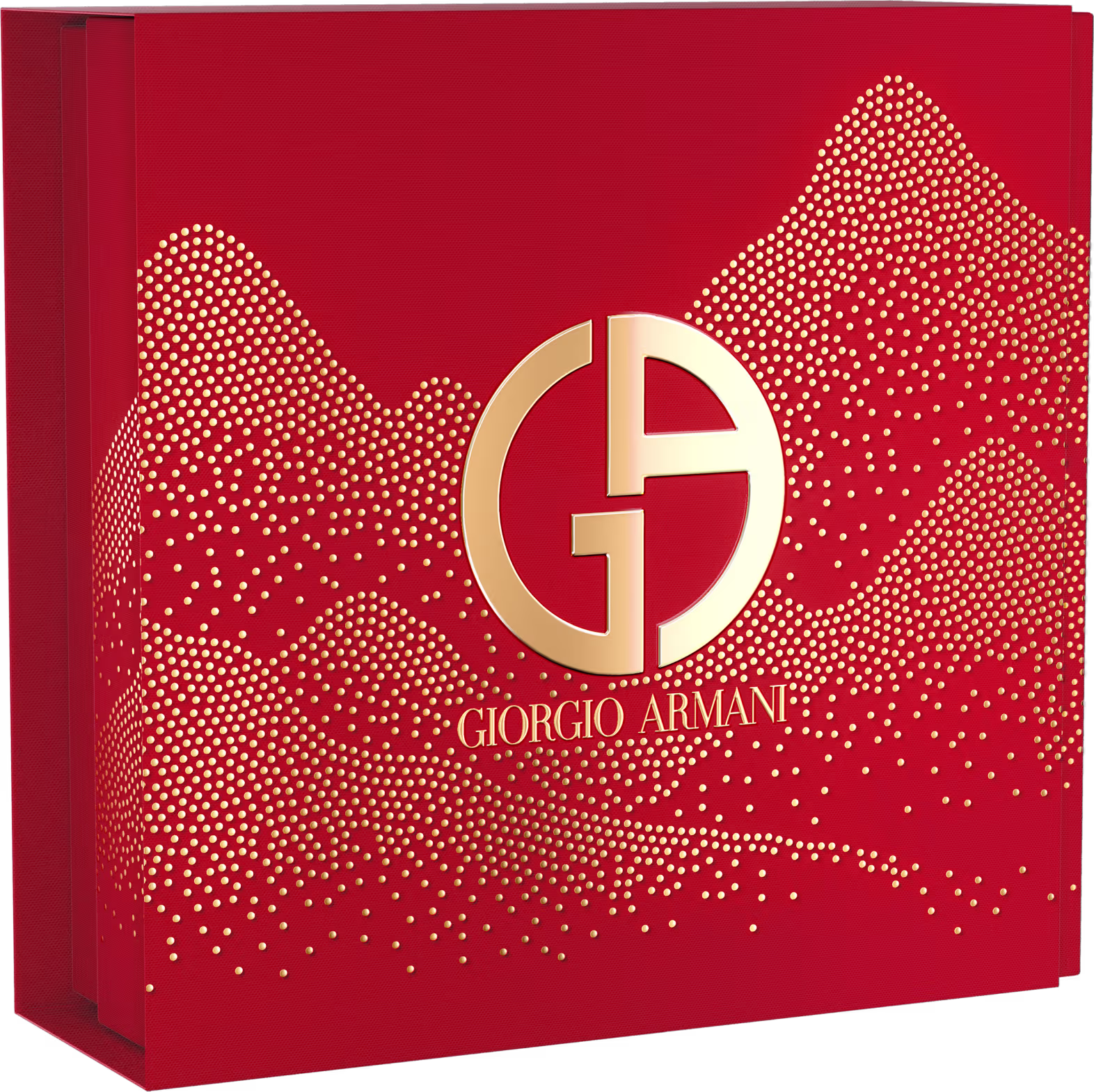 Conjunto de perfume feminino My Way da marca Giorgio Armani. Inclui um frasco de vidro transparente com líquido rosa pálido e um frasco menor com gel de banho corporal rosa.