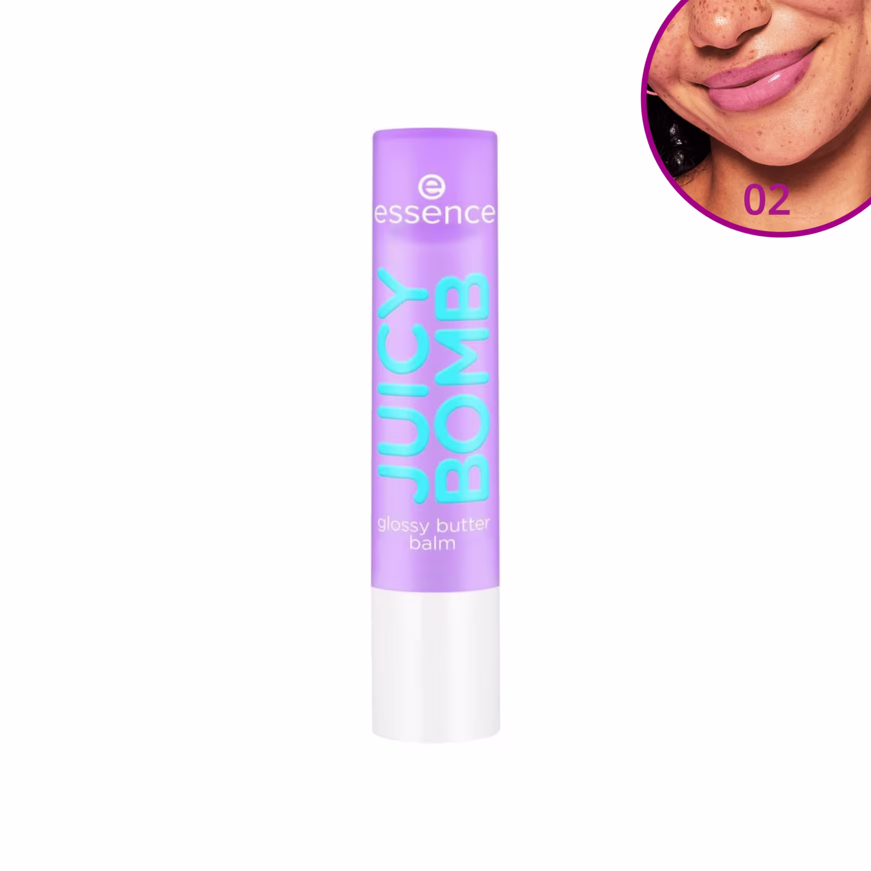 Imagem da embalagem com a modelo usando o produto.