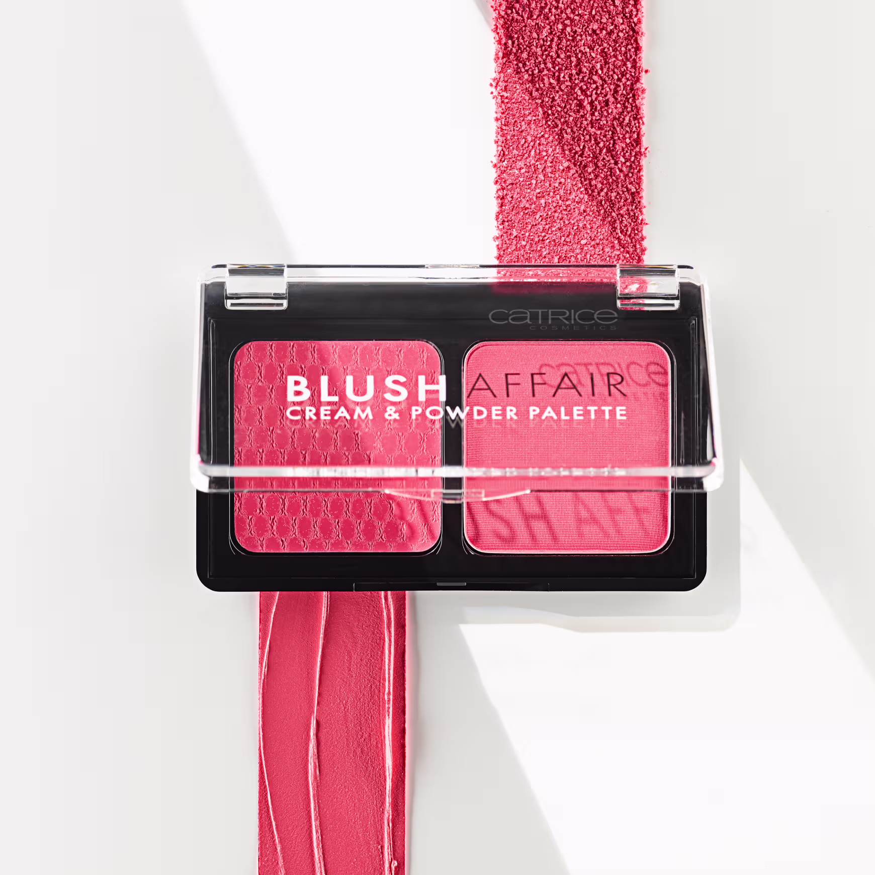 Amostra da textura em pó e em creme.