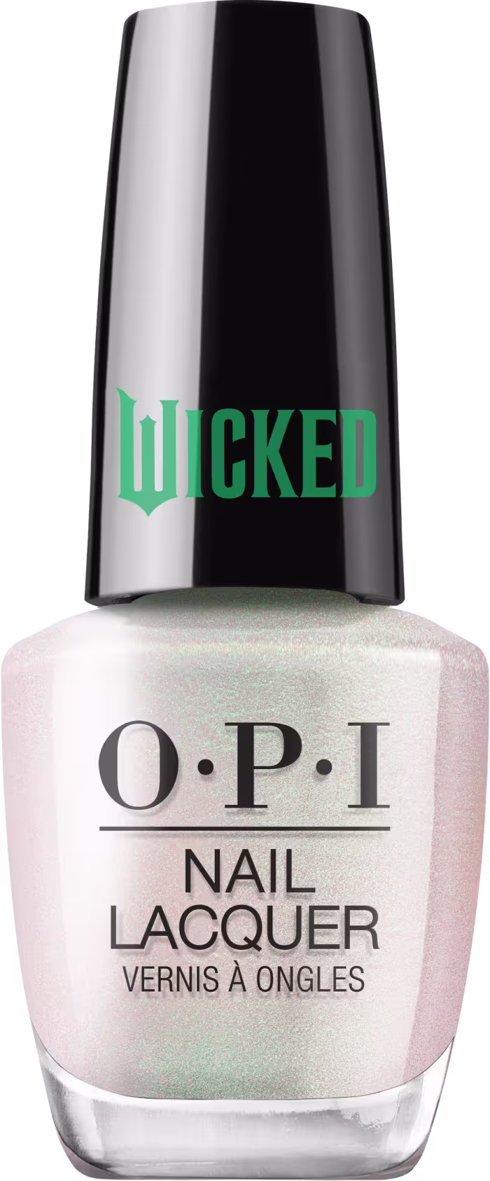 Amostra em formato circular, com uma textura brilhante e cremosa em tons de pérola branca.