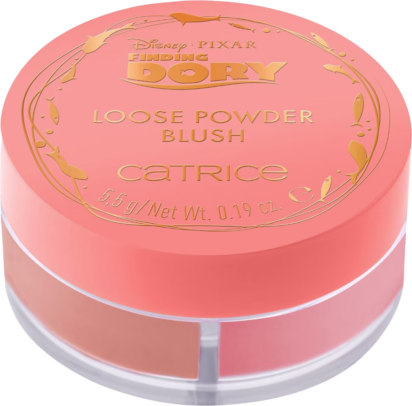 Blush em Pó Solto Catrice Disney Pixar Procurando Dory 020 Coral Charm 5,5g.