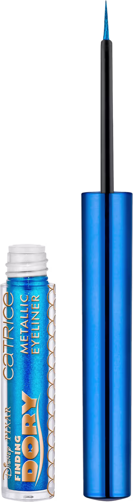 Delineador Líquido Catrice Disney Pixar Procurando Dory Metálico 010 Blue Lagoon 1,5ml.