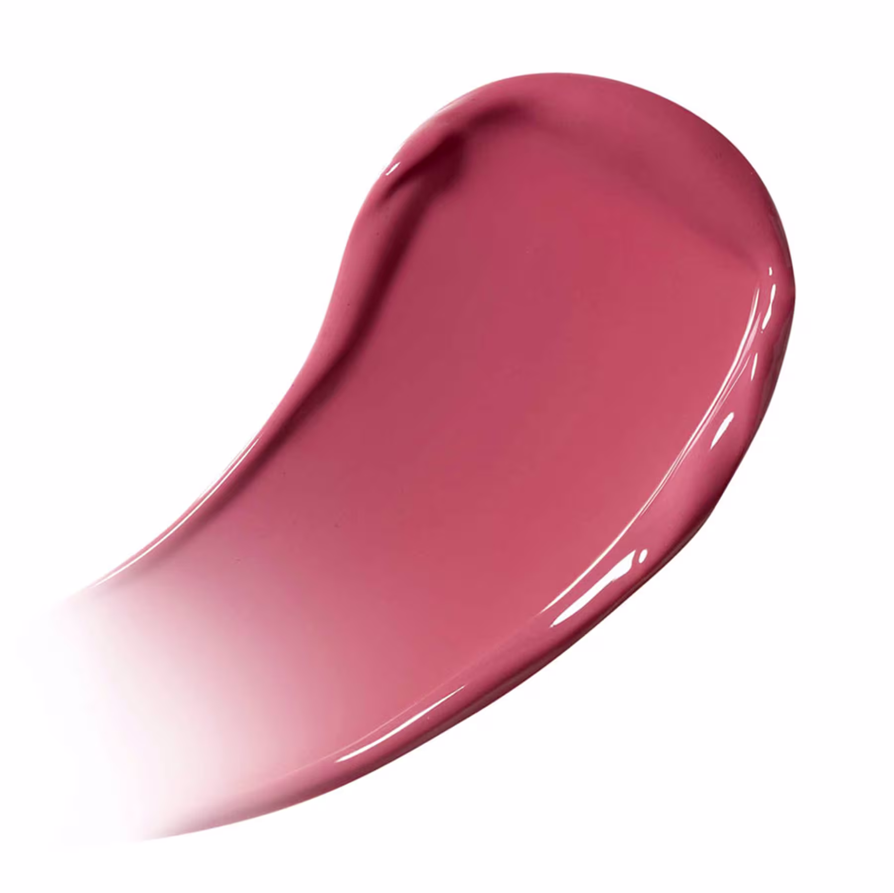 Amostra da cor do Gloss Labial Too Faced Lip Injection Extreme Plumping Clicks Kiss The Bride em tom rosa nude, com uma textura cremosa e brilhante.