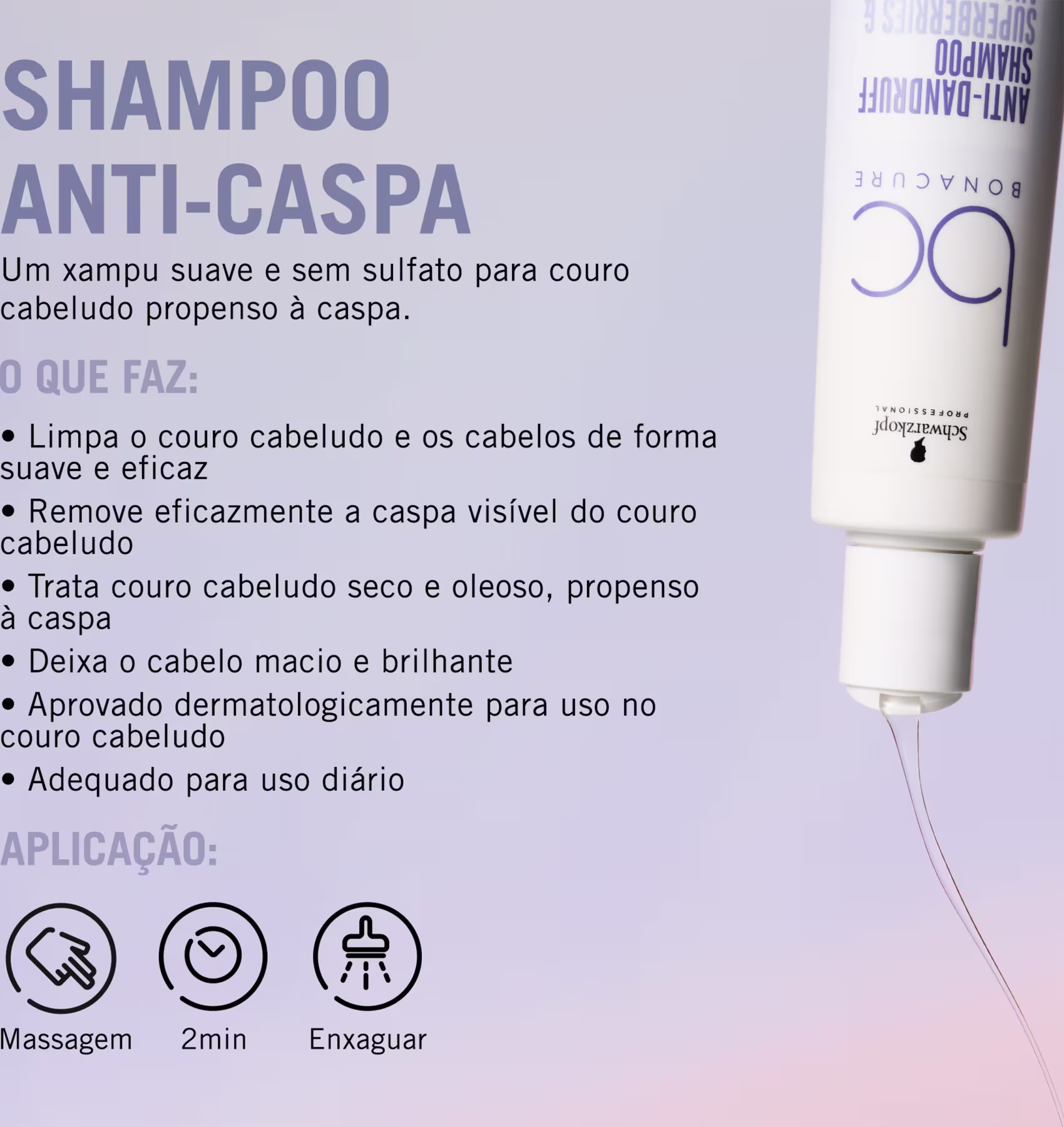 Shampoo Schwarzkopf Professional Bonacure Anti-Dandruff, 250ml.