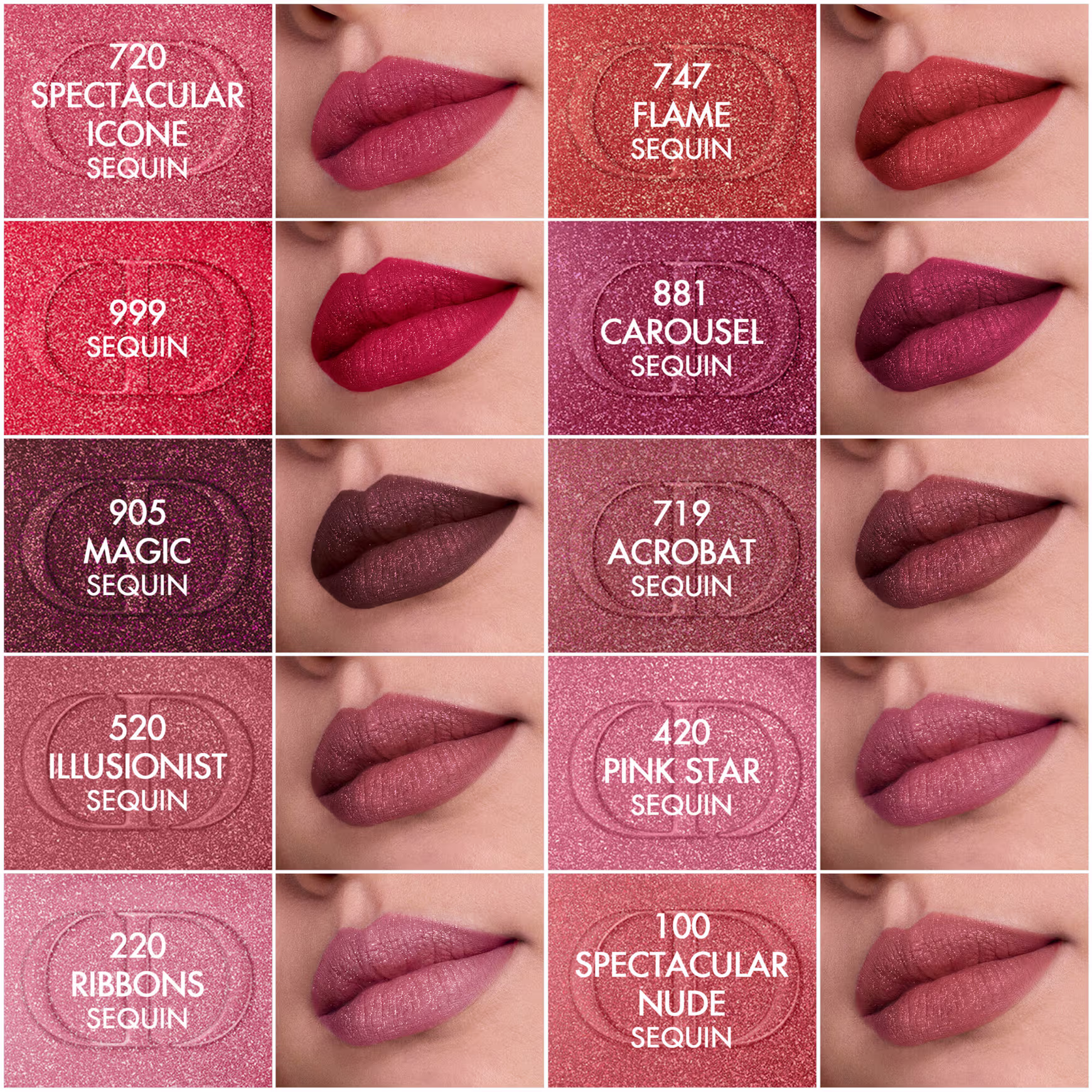 Batom Líquido Dior Rouge Dior Duo 720 Spectacular Icone, 5ml.