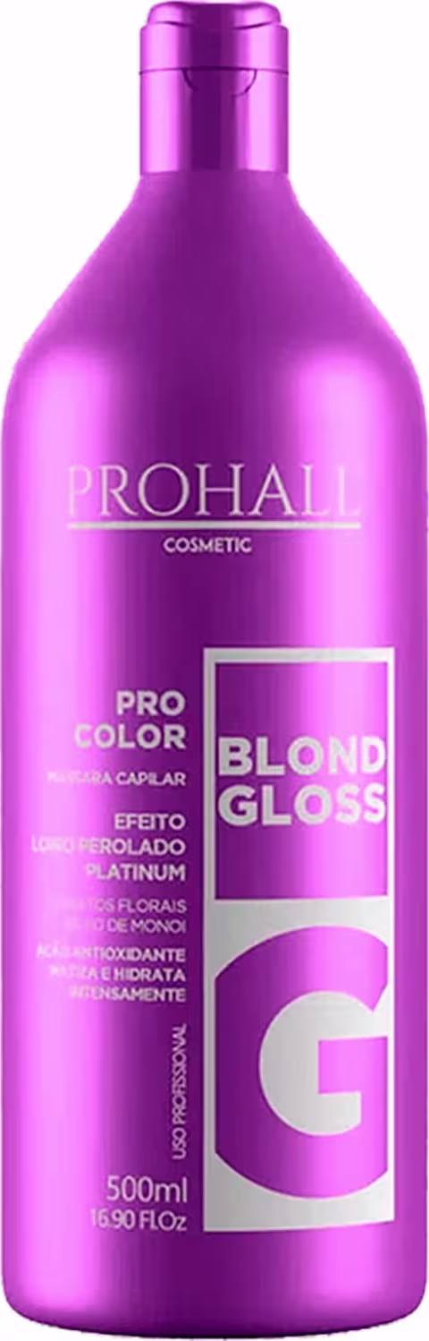 Máscara Matizadora Prohall Cosmetic Pro Color Blond Gloss, 500ml.