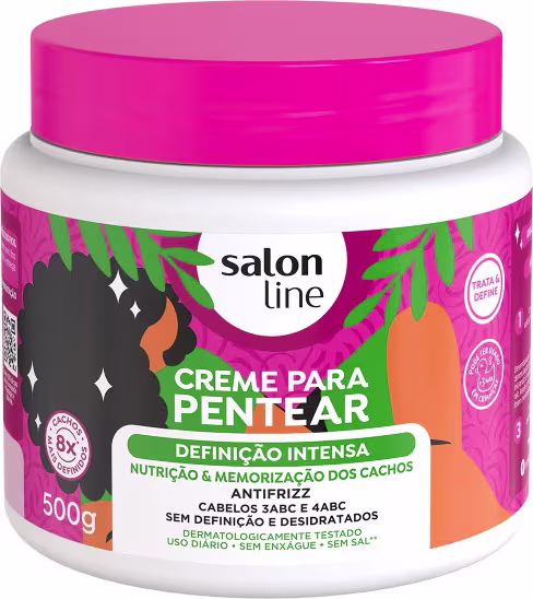 Creme para Pentear Salon Line Definição Intensa 500g