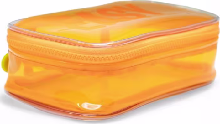 Detalhe do ziper do Necessaire Flex Easy by Petra, na cor Tangerina