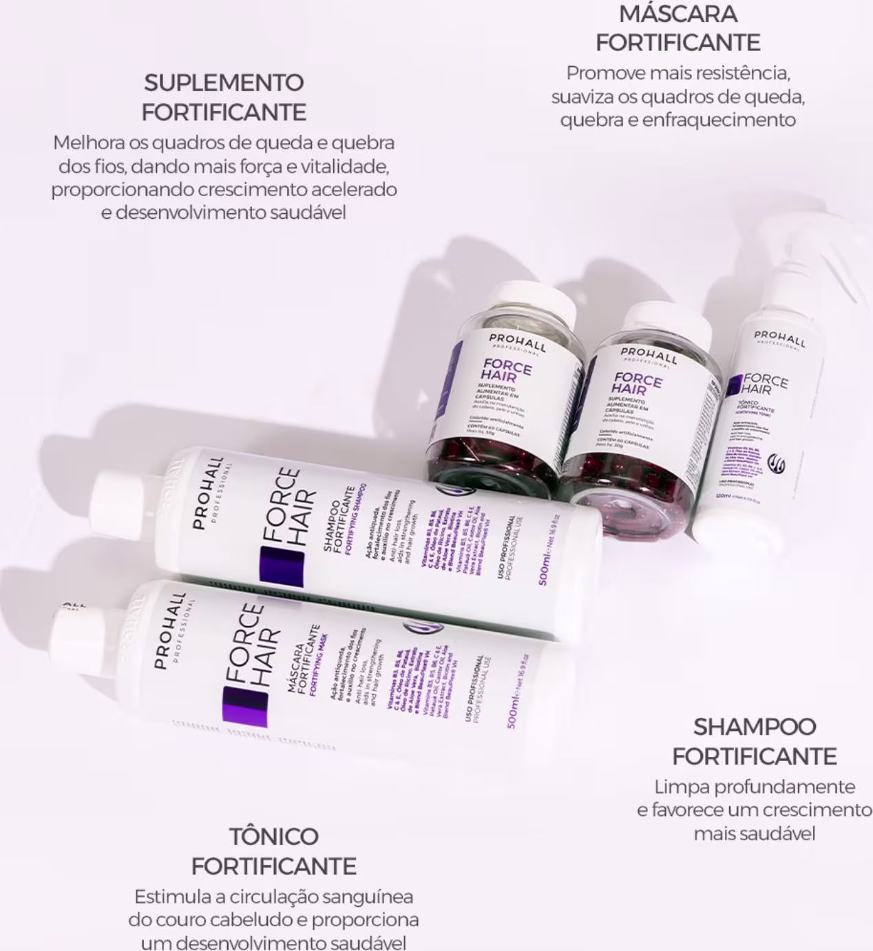Linha completa Force Hair Prohall