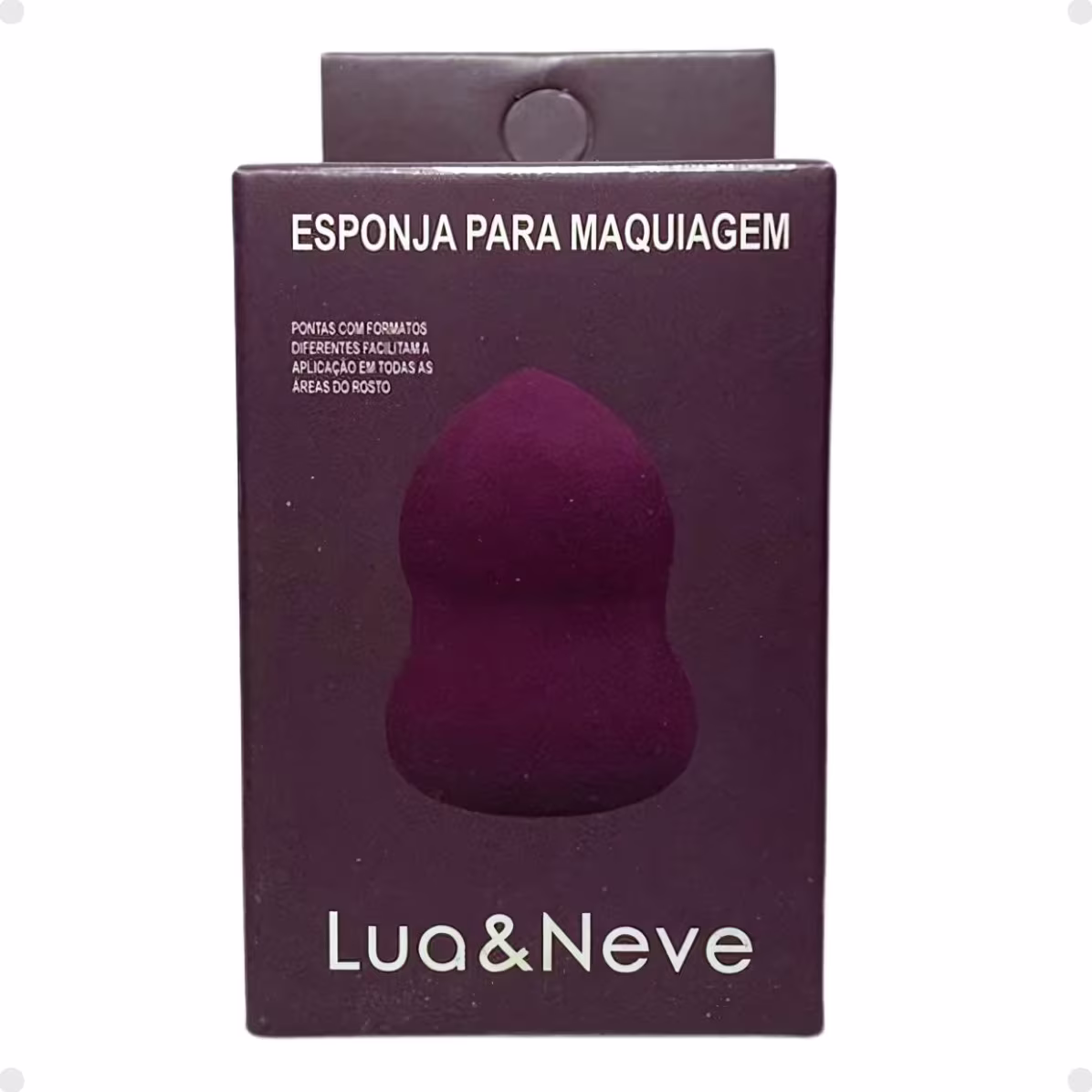 Caixa da Esponja Para Maquiagem Lua e Neve Cilíndrica