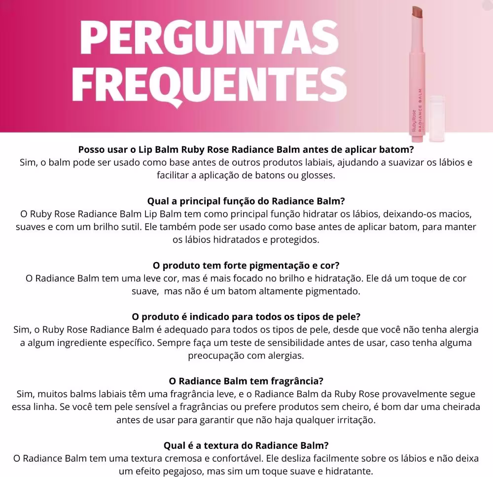 Balm Labial Ruby Rose Radiance Balm RB20, 2,2g.