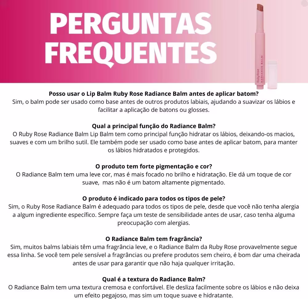 Balm Labial Ruby Rose Radiance Balm RB50, 2,2g.