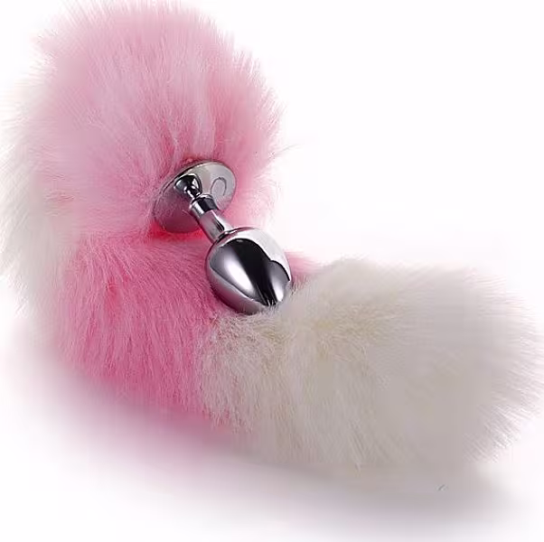 Kit Sexy Import Rabo de Raposa P + Tiara de Orelhas, 2 produtos.