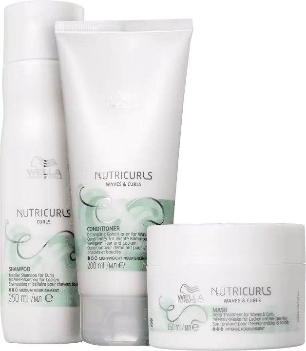 Kit Wella Professionals Nutricurls Trio Essential, 3 produtos.