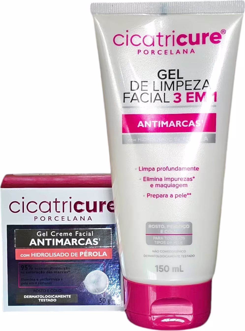 Kit Cicatricure Porcelana Gel de Limpeza 150ml + Creme Nutritivo 50g