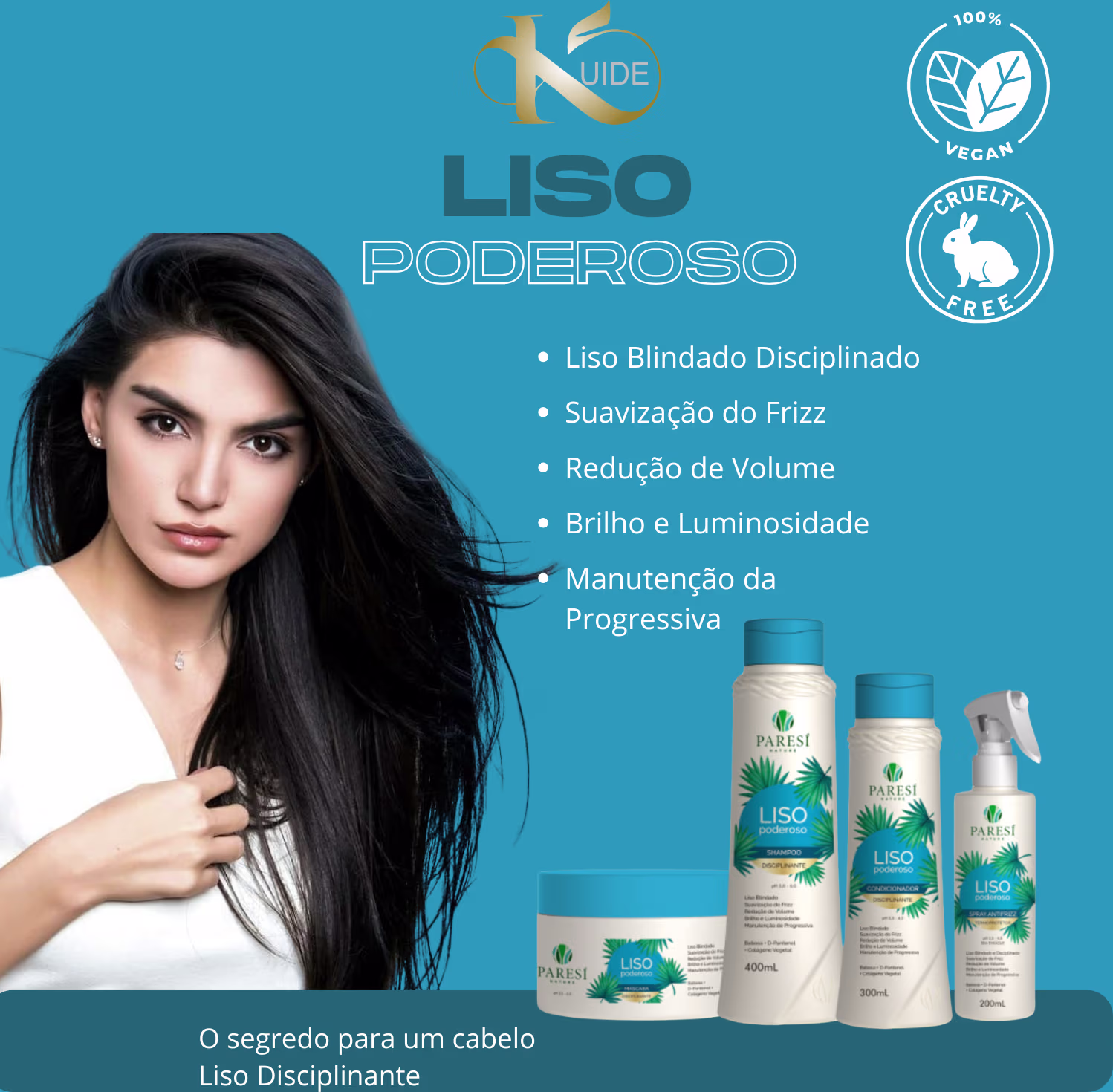 Spray Antifrizz Paresí Nature Liso Poderoso, 200ml.