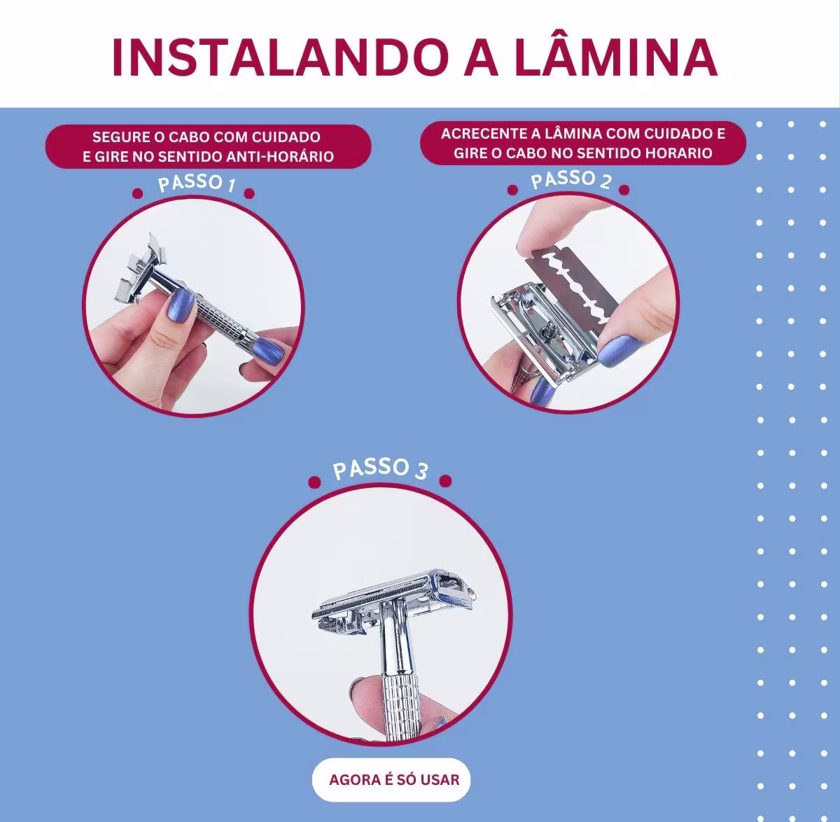 Kit NYBC Beauty Aparelho de Barbear Articulado Double, 2 unidades.