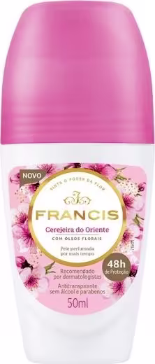 Desodorante Roll-On Francis Cerejeira do Oriente, 50ml.
