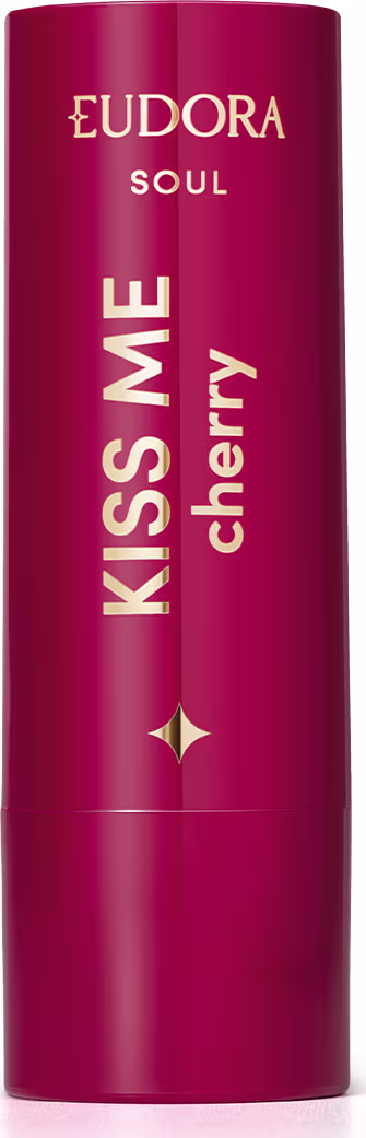 Embalagem fechada do batom Kiss Me Cherry