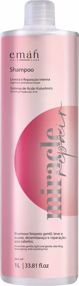 Kit Emáh Hair Care Miracle Repair Trio Treat Salon, 3 produtos.