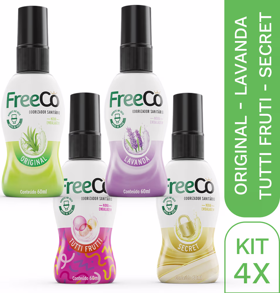 Kit FreeCô Quarteto Care, 4 produtos.
