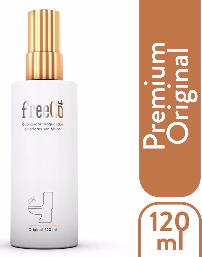 Bloqueador de Odores Sanitários FreeCô Premium Branco, 120ml.