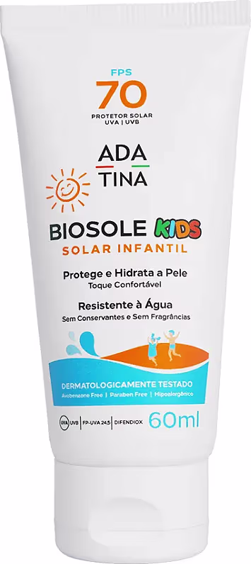 Protetor Solar Infantil Biosole Kids, da marca Ada Tina.