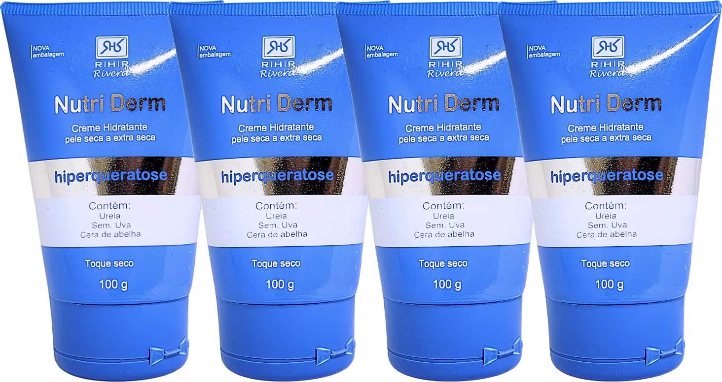 Quatro frascos de Creme Hidratante RHR Cosméticos Nutri Derm.