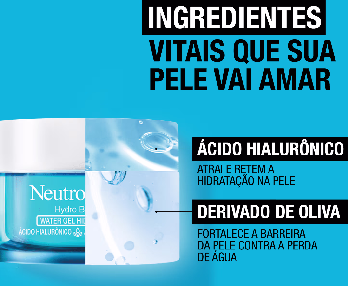 A imagem mostra um folheto com as informações dos ingredientes que compõe os produtos.