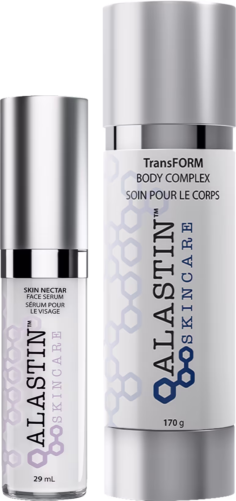 Imagem dos dois produtos, em formato cilíndrico na cor prateada e com um design que remete à tecnologia médica.