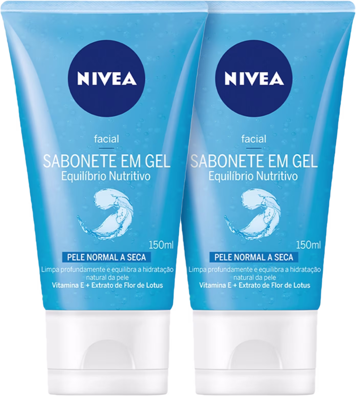 Kit NIVEA com 2 unidades do Sabonete Gel de Limpeza Facial Equilíbrio Nutritivo de 150ml cada
