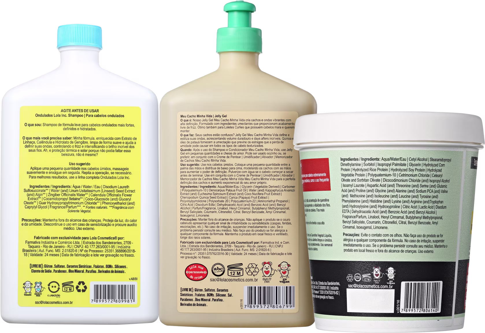 Kit Lola From Rio Cachos e Ondulados Poderosos, 3 produtos.