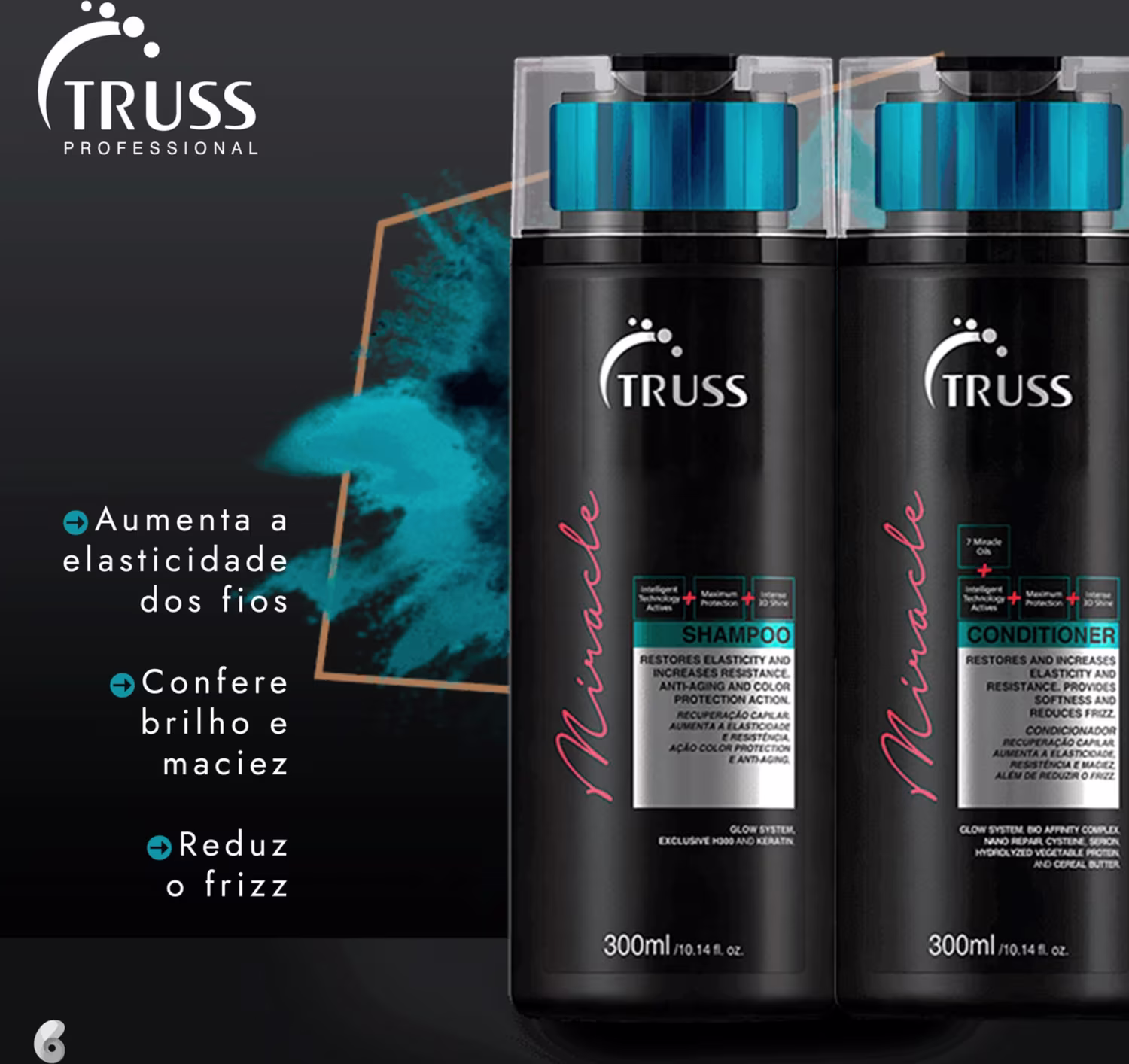 Kit TRUSS Miracle + Uso Obrigatório Oil Mini, 3 produtos.