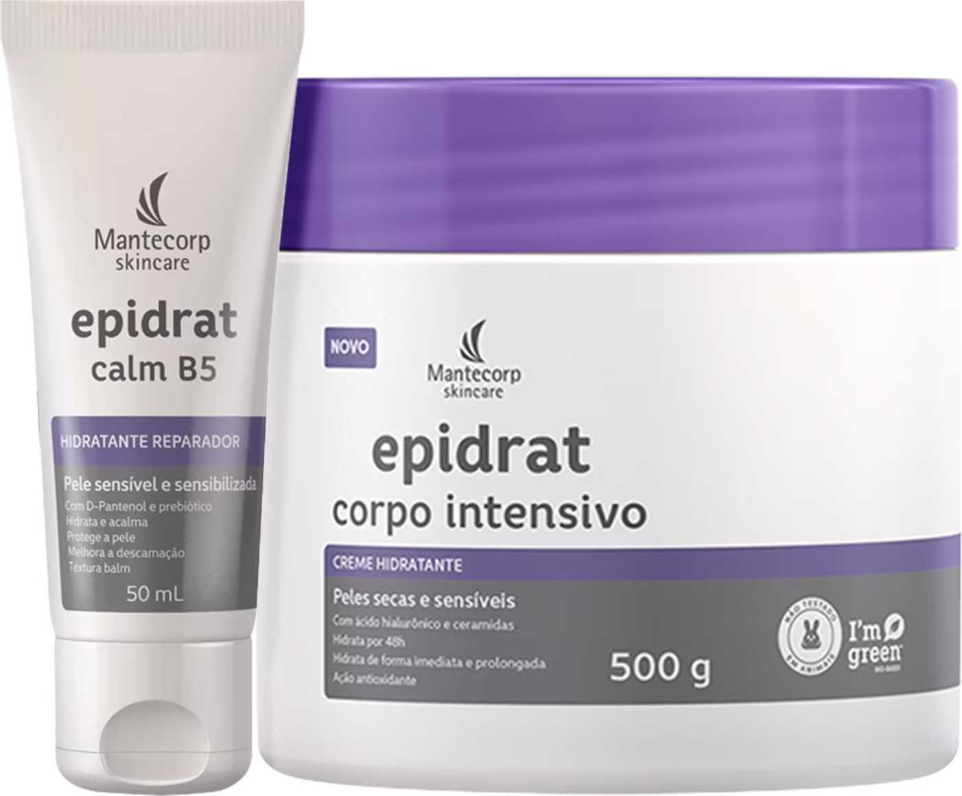 Mantecorp Skincare Epidrat Intensivo + Calm B5, 2 produtos.