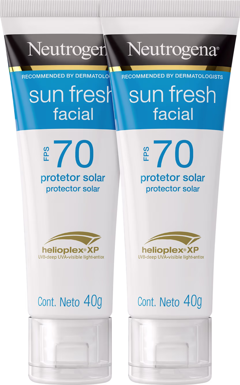 Kit Neutrogena Sun Fresh FPS70 Duo Care, 2 unidades.