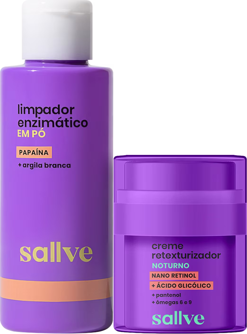 Kit Sallve Dupla Renovação Dia e Noite, 2 produtos.