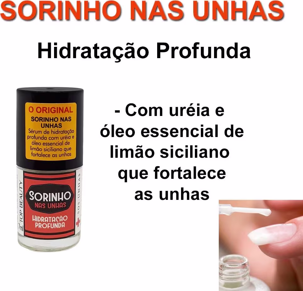 Kit Top Beauty S.O.S Unhas Sorinho + Tônico Milagroso, 6 produtos.