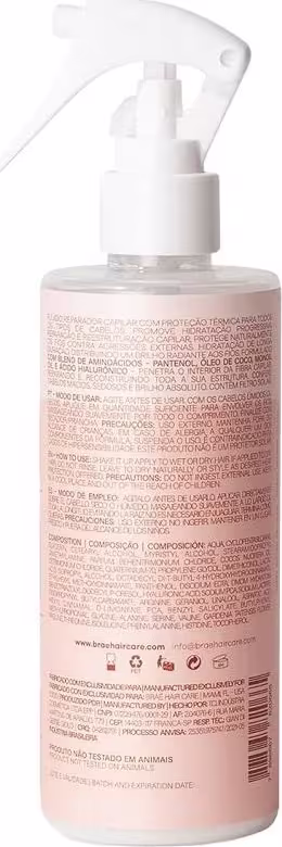 A imagem mostra o verso do leave-in essential com informações sobre o produto.