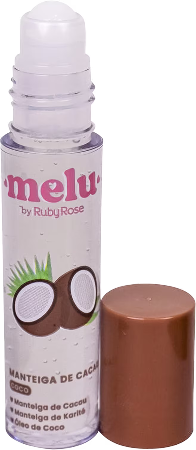Protetor Labial Ruby Rose Melu Manteiga de Cacau Coco, 5,5ml.
