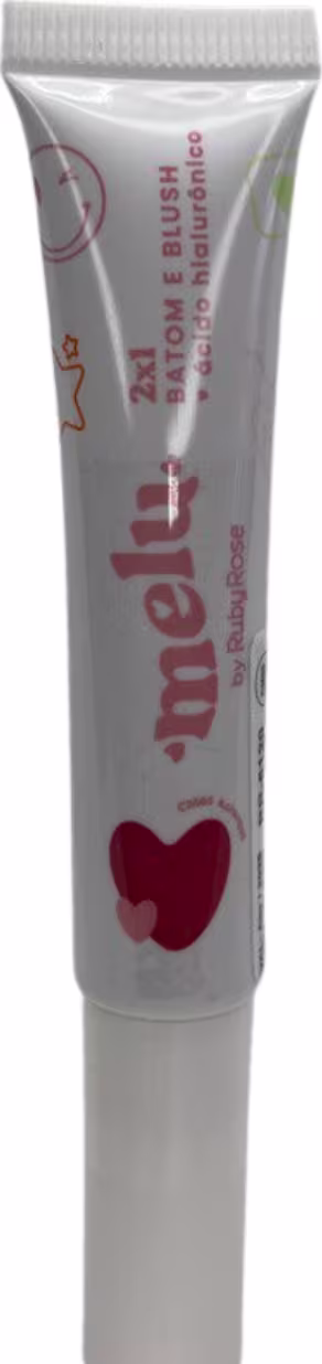 Batom e Blush Ruby Rose Melu 2x1 Karaokê, 9,5ml.