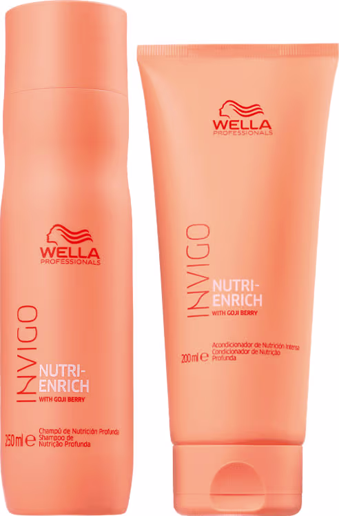 Kit com shampoo e condicionador Invigo Nutri-Enrich de Wella Professionals.