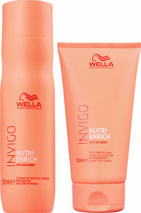 Kit com shampoo e leave-in Invigo Nutri-Enrich de Wella Professionals.