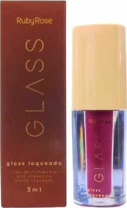 Gloss Labial Ruby Rose Glass Laqueado BG05, 3ml.