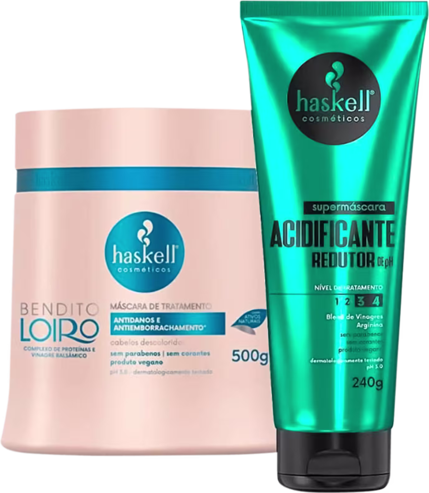 Kit Haskell Bendito Loiro + Supermáscara Acidificante, 2 produtos.
