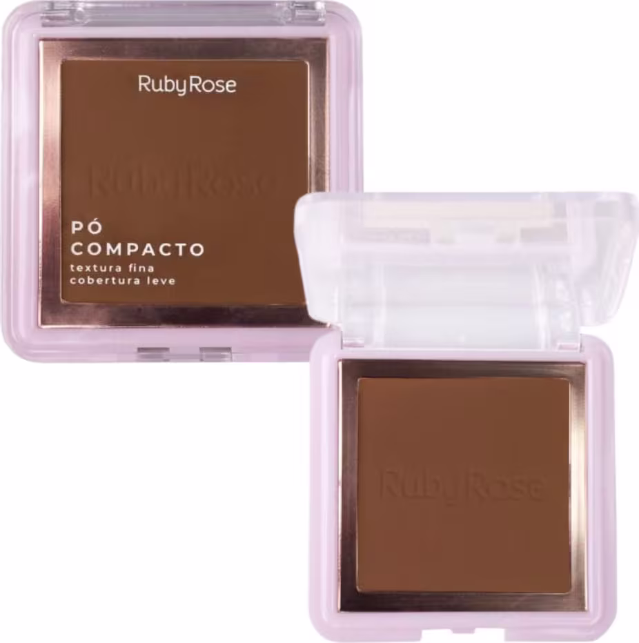 Pó Compacto Facial Ruby Rose Textura Fina PC90, 7,5g.